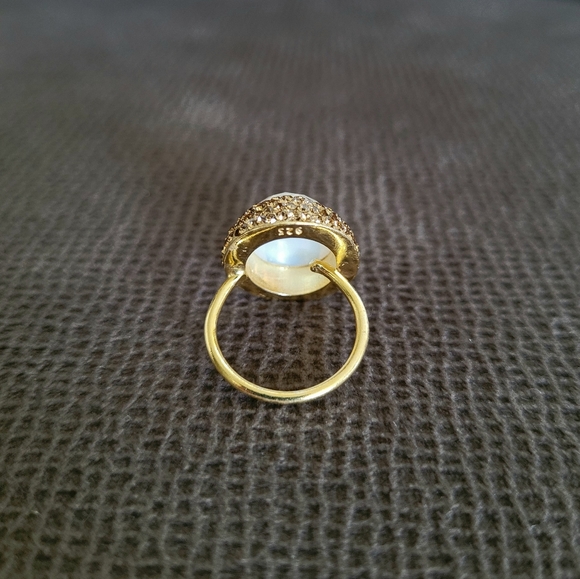 Zeyzey Faceted Opaque Moonstone🌙 Statement Ring - Picture 9 of 15